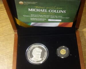 IRELAND GOLD & SILVER PROOF COIN SET 2012. MICHAEL COLLINS. 90TH. ANNIVERSARY
