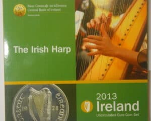 IRELAND : OFFICIAL MINT SET 2013. THE IRISH HARP. NATIONAL EMBLEM
