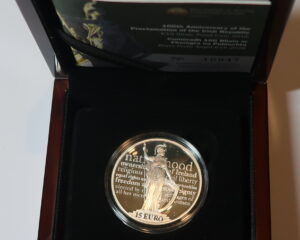 IRELAND : SILVER PROOF 15 EURO 2016. UNC.   100TH ANNIVERSARY OF THE PROCLAMATION OF THE IRISH REPUBLIC