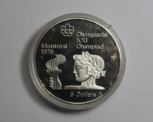 CANADA  SILVER FIVE DOLLARS 1974.   MONTREAL OLYMPICS.