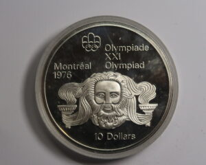 CANADA  SILVER TEN  DOLLARS 1974.   MONTREAL OLYMPICS.