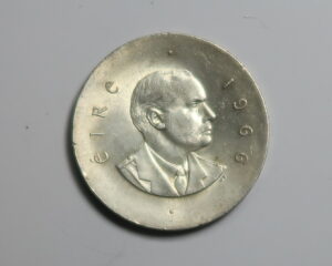 IRELAND:  SILVER TEN SHILLING COIN 1966 .P.H. PEARSE.
