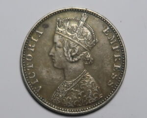 INDIA :  SILVER ONE RUPEE 1890. VICTORIA EMPRESS