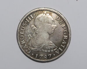 MEXICO:  SILVER 2 REALES 1787.  CHARLES 111.