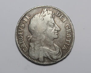 GREAT BRITAIN SILVER HALFCROWN 1677. CHARLES 11.(1660-1685)