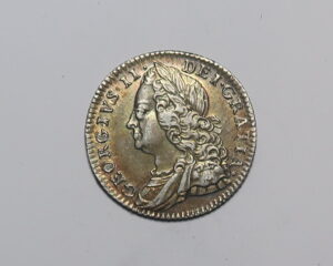 GREAT BRITAIN : SILVER  SIXPENCE 1757. GEORGE 11.