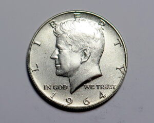 USA :  KENNEDY SILVER HALF DOLLAR 1964.