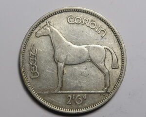 IRELAND: IRISH SILVER HALF CROWN 1941. KM 16