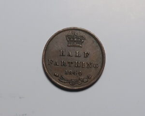 GREAT BRITAIN :  ONE HALF FARTHING 1844.