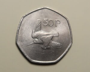 IRELAND : FIFTYPENCE 1975.
