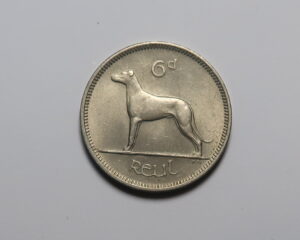 IRELAND: IRISH SIXPENCE 1960. UNC