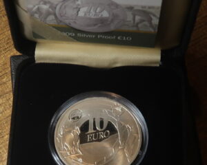 IRELAND : 10 EURO SILVER PROOF COIN 2009. PLOUGHMAN .