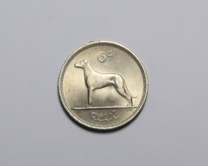 IRELAND: IRISH SIXPENCE 1964 .UNC