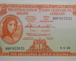 IRELAND LAVERY TEN SHILLING NOTE 6.6.1968