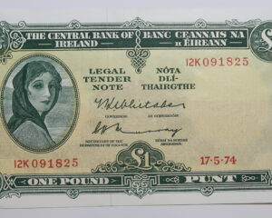 IRELAND LAVERY ONE POUND NOTE  17.5.1974.