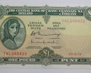IRELAND LAVERY ONE POUND NOTE   30.9.1976.