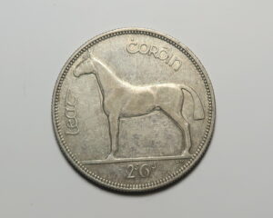 IRELAND: IRISH SILVER HALF CROWN 1934.