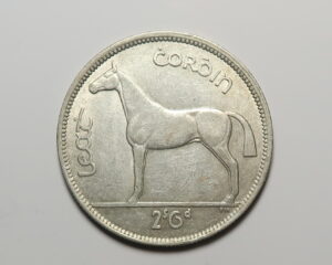 IRELAND: IRISH SILVER HALF CROWN 1942.