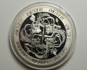 IRELAND: IRISH CELTIC CULTURE 10 EURO SILVER PROOF 2007. IN CAPSULE.