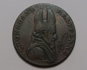 IRELAND: WICKLOW CRONEBANE HALFPENNY 1789