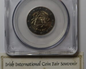 IRELAND : TWO EURO 2007. DUBLIN COIN FAIR SOUVENIR .GRADED  CGS.