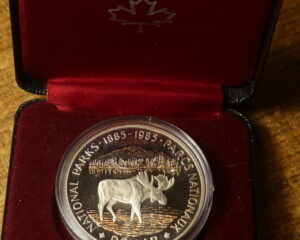 CANADA : SILVER ONE DOLLAR 1985. NATIONAL PARKS 1885-1985.