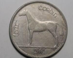 IRELAND: IRISH SILVER HALFCROWN 1933. KM 8.
