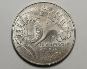 GERMANY : SILVER 10 D.MARKS 1972.