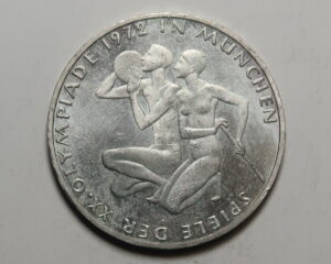GERMANY : SILVER 10 D.MARKS 1972.