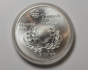 CANADA SILVER FIVE DOLLARS 1974. MONTREAL OLYMPICS.