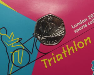 GREAT BRITAIN :  FIFTY PENCE  2011. TRIATHLON LONDON 2012