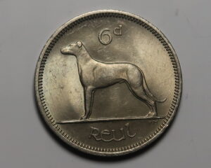 IRELAND: IRISH SIXPENCE 1967.