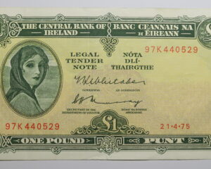 IRELAND LAVERY ONE POUND NOTE   21.4.1975.