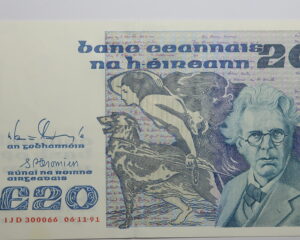 IRELAND TWENTY POUND NOTE 6.11.1991. B.SERIES W.B. YEATS.