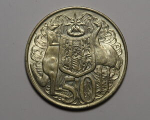 AUSTRALIA : SILVER FIFTY CENT 1966
