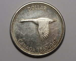 CANADA  SILVER ONE DOLLAR 1967.