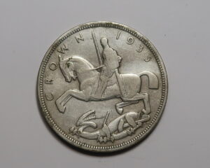 GREAT BRITAIN SILVER CROWN 1935. "ROCKING HORSE"