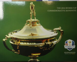 SCOTLAND : ROYAL BANK OF SCOTLAND £5 POUND 22.9.2014.  RYDER CUP COMMEMORATIVE.