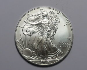 USA : WALKING LIBERTY ONE OUNCE 0.999 FINE SILVER 2015.