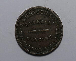 IRELAND : DUBLIN: KINGSTOWN & DALKEY FARTHING TOKEN. HARRISON & CO.