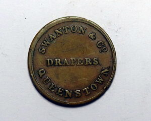 IRELAND : CORK: QUEENSTOWN VICTORIAN FARTHING TOKEN .  SWANTON & CO.