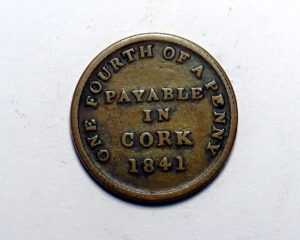 IRELAND : CORK: FARTHING TOKEN 1841 . J C & CO. TODD & CO.