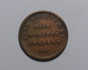 IRELAND : FARTHING TOKEN . JOHN ARNOTT & CO. SILK MERCERS DRAPERS.