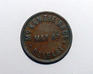 IRELAND : BELFAST: FARTHING TOKEN . McKENZIE BROS. MAY ST. BELFAST.