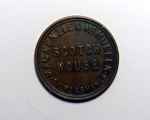 IRELAND : BELFAST: FARTHING TOKEN . MACKENZIE  & McMULLEN. SCOTCH HOUSE.