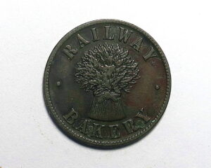 IRELAND : BELFAST: FARTHING TOKEN . B HUGHES RAILWAY BAKERY
