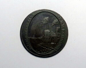 IRELAND WEXFORD: R.W.ENNISCORTHY HALFPENNY TOKEN 1800.  DH.1.