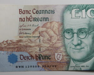 IRELAND TEN POUND NOTE 2.7.1999. C. SERIES.   JAMES JOYCE 1882-1941.