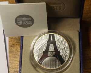FRANCE : SILVER PROOF 10 EURO 2014.  SERIES: PARIS: BANKS OF THE SEINE.