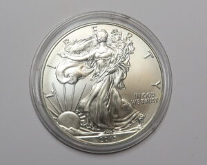 USA :  ONE OUNCE WALKING LIBERTY SILVER DOLLAR 2015.  0.999 FINE SILVER.